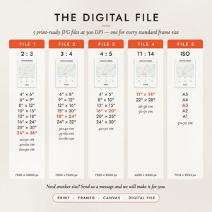 The Digital File option: five print-ready JPG files in 2:3, 3:4, 4:5, 11:14 and ISO ratios at 300 DPI
