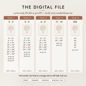 The Digital File option: five print-ready JPG files in 2:3, 3:4, 4:5, 11:14 and ISO ratios at 300 DPI