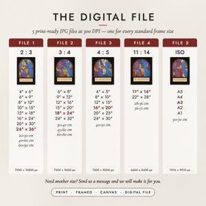 The Digital File option: five print-ready JPG files in 2:3, 3:4, 4:5, 11:14 and ISO ratios at 300 DPI