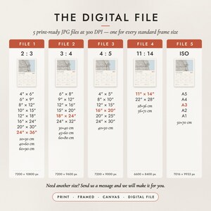 The Digital File option: five print-ready JPG files in 2:3, 3:4, 4:5, 11:14 and ISO ratios at 300 DPI