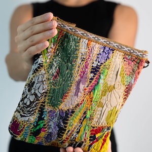 Luxuriöse handgefertigte Patchwork Damen Umhängetasche - Elegantes Mode-Accessoire, handgefertigte Patchwork Geldbörse, perfekt für jeden Anlass
