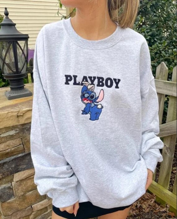 PB Stitch Crewneck Printed, Print Stitch Ice Cream Crewneck Sweatshirt