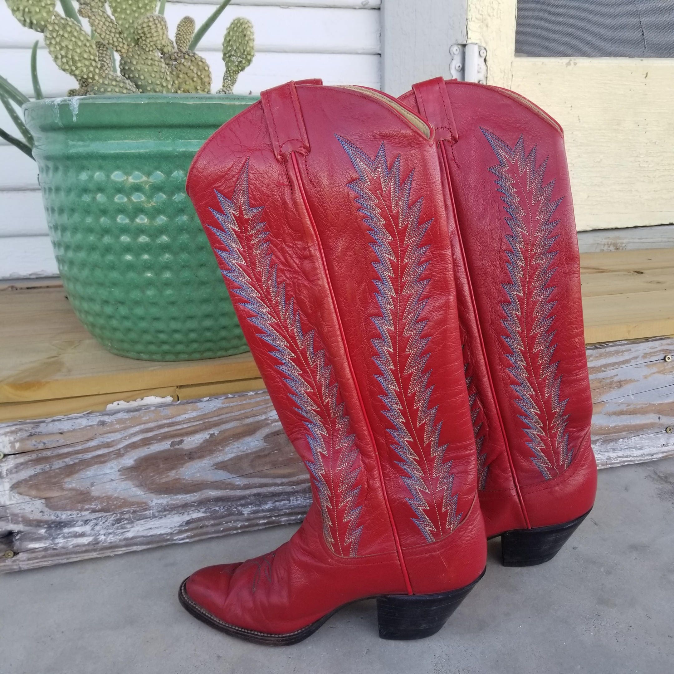 red feather boots