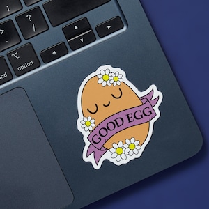 Sticker bon oeuf - Sticker vinyle mignon, sticker oeuf de petit déjeuner, sticker affirmation positive, cadeau de bien-être, bouteille d'eau ou sticker pour ordinateur portable
