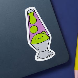 Lava Lamp Vinyl Sticker – Retro Groovy Decal for Laptop, Journal, or Water Bottle, Cute Lava Lamp, 70s, 80s, 90s Aesthetic