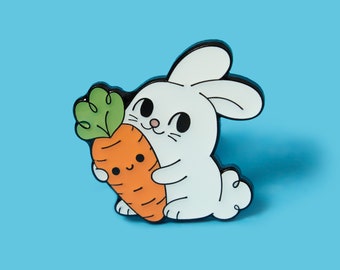 Bunny Rabbit Enamel Pin – Cute Animal Brooch – Pin for Jacket, Bag or Hat – Gift for Rabbit Lovers and Nature Enthusiasts