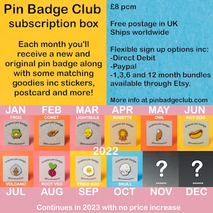 Pin Badge Club 3 month subscription image 2