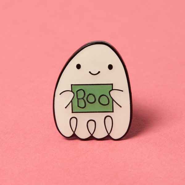 BOO! a ghost - enamel pin badge