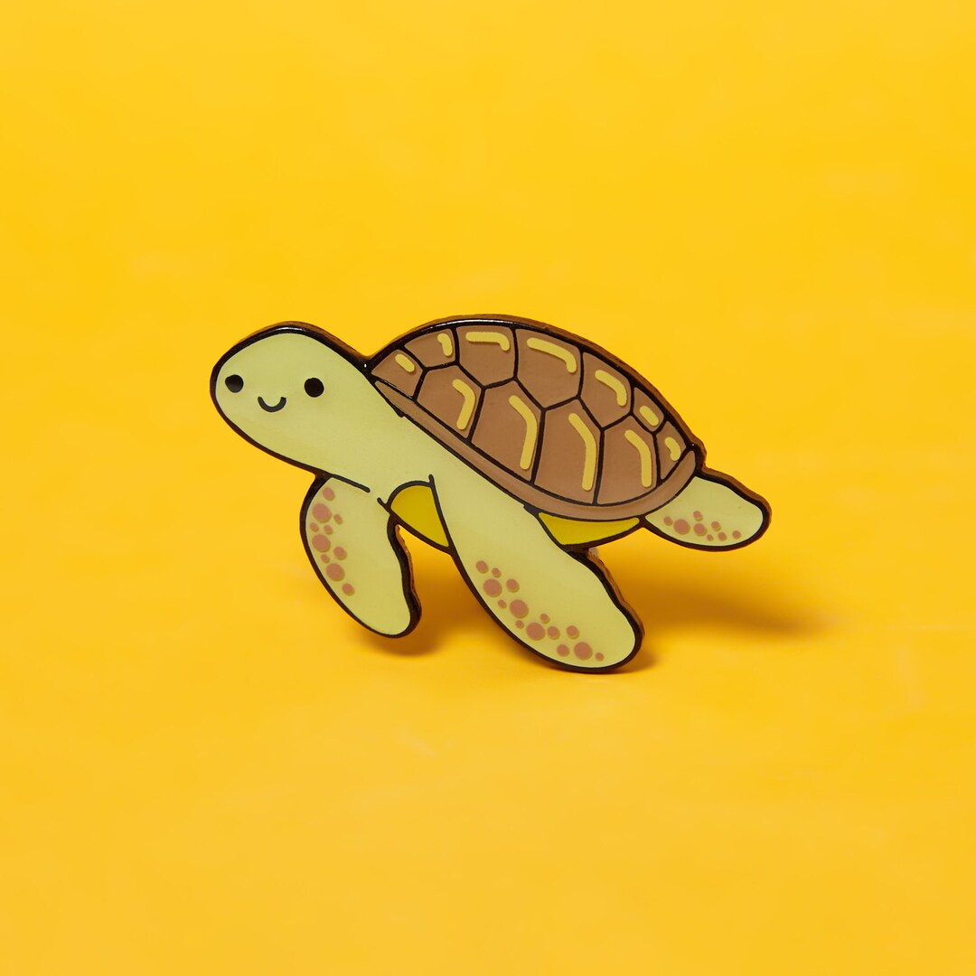 Turtle Enamel Pin – Cute Sea Creature Brooch – Nature-inspired Pin for ...