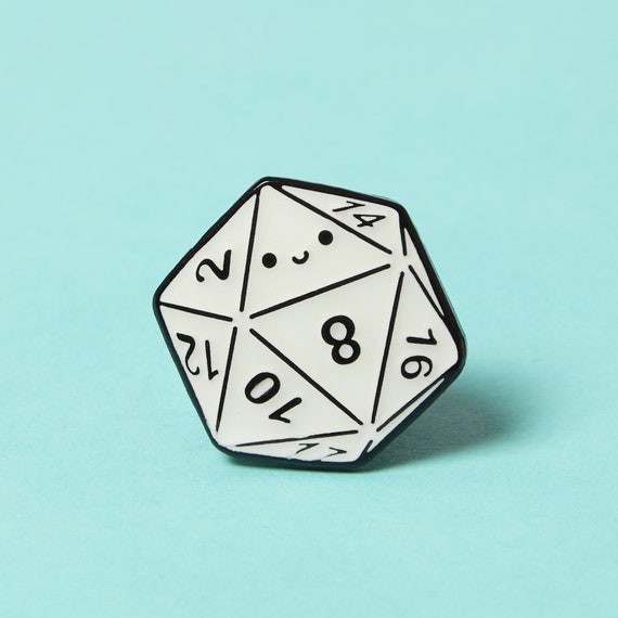 d20 dice - enamel pin