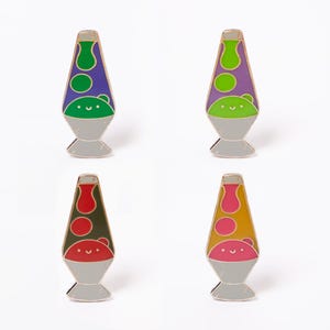 Lava Lamp Colour Changing Enamel Pin – Retro Mood Brooch – Fun Pin for Jacket, Bag or Hat – Gift for 70s Style and Nostalgia Lovers