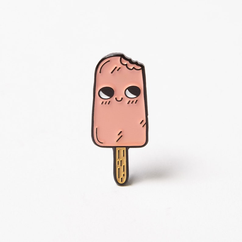 Ice lolly enamel pin Pink