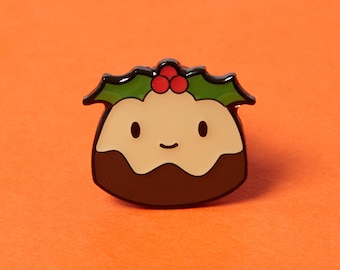 Christmas Pudding - festive enamel pin stocking filler