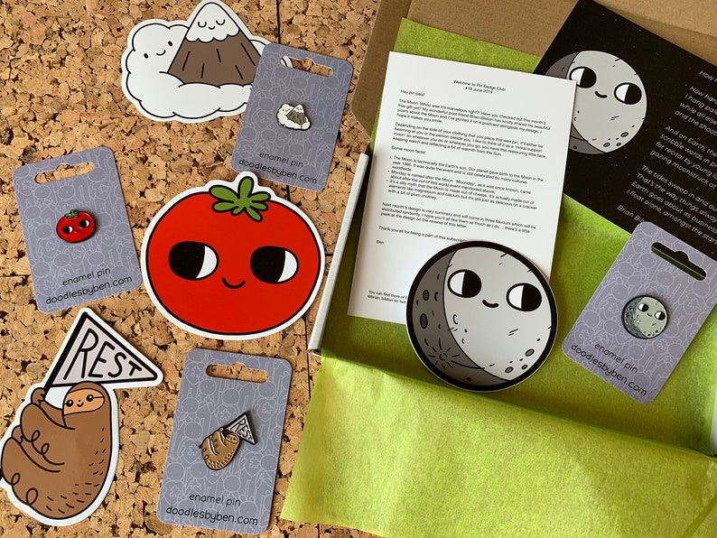 starts JUNE 2021 Pin Badge Club 12 month subscription