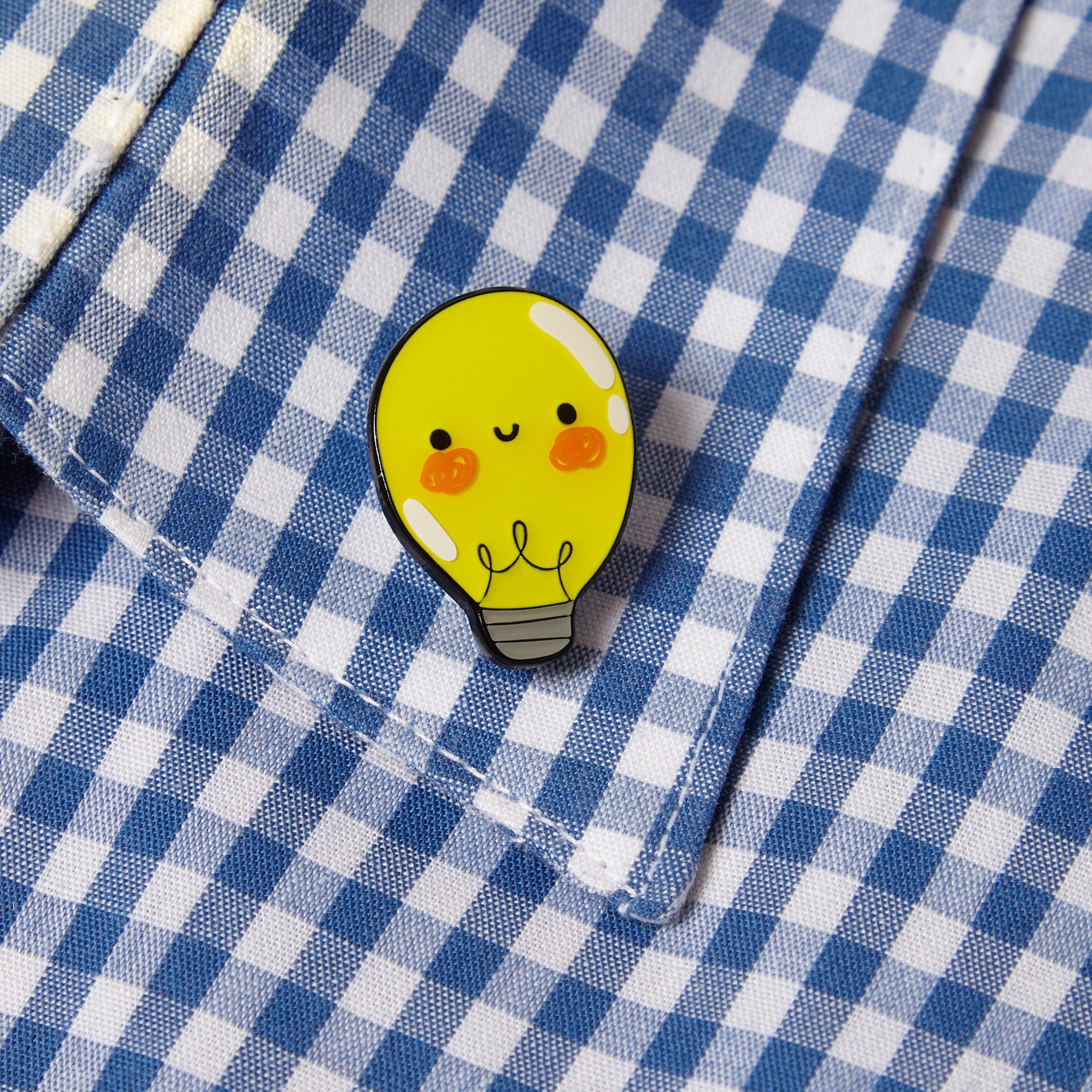 Embossed Pin Light Lightbulb Enamel Pin – Glow in the Dark – Bright Idea Brooch – Pin for ...