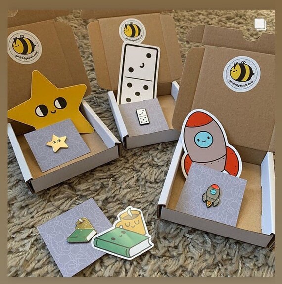starts JUNE 2021 Pin Badge Club 12 month subscription