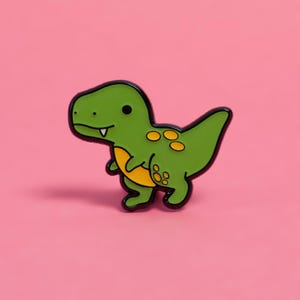 Dinosaur Enamel Pin Badge – Cute T-Rex Lapel Pin – Dino Gift – Dinosaur Accessory – Natural History Lover Gift - Dinosaur Lover Present