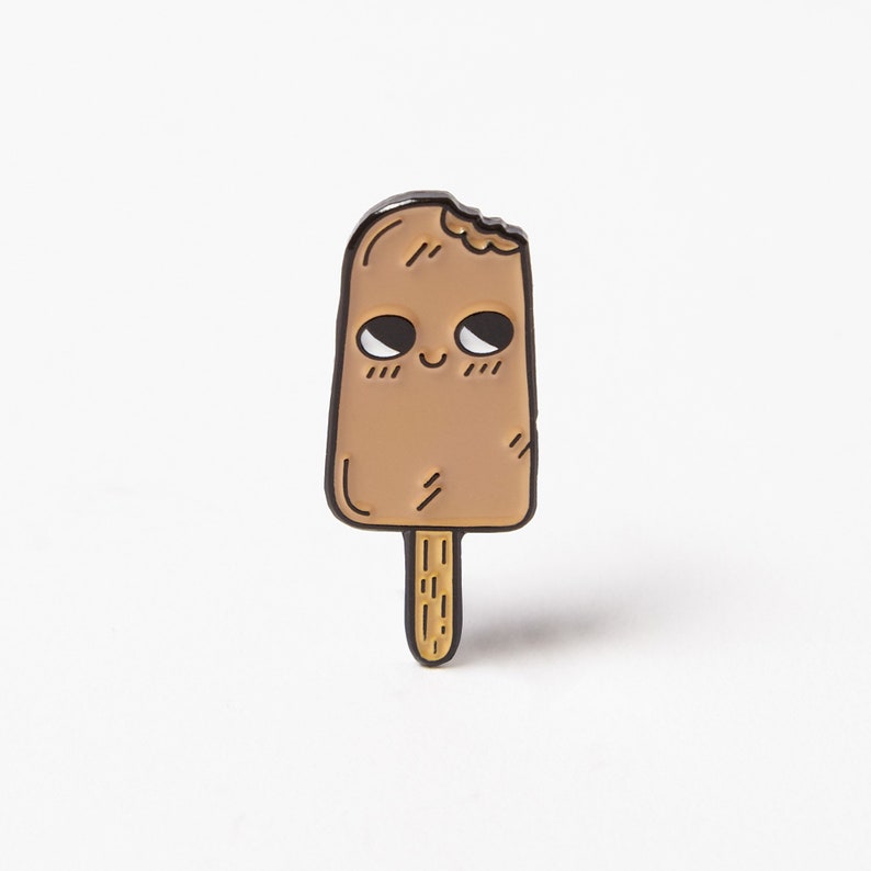 Ice lolly enamel pin Brown