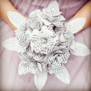Enchanting paper bouquet made from book pages or music paper, handmade, book pages, music paper, upcycling