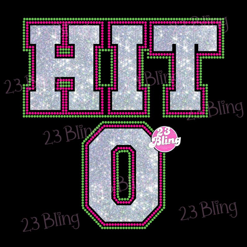 HIT 0 - 10ss Rhinestone/svg Instant Download Template: DIY, Cheer ...