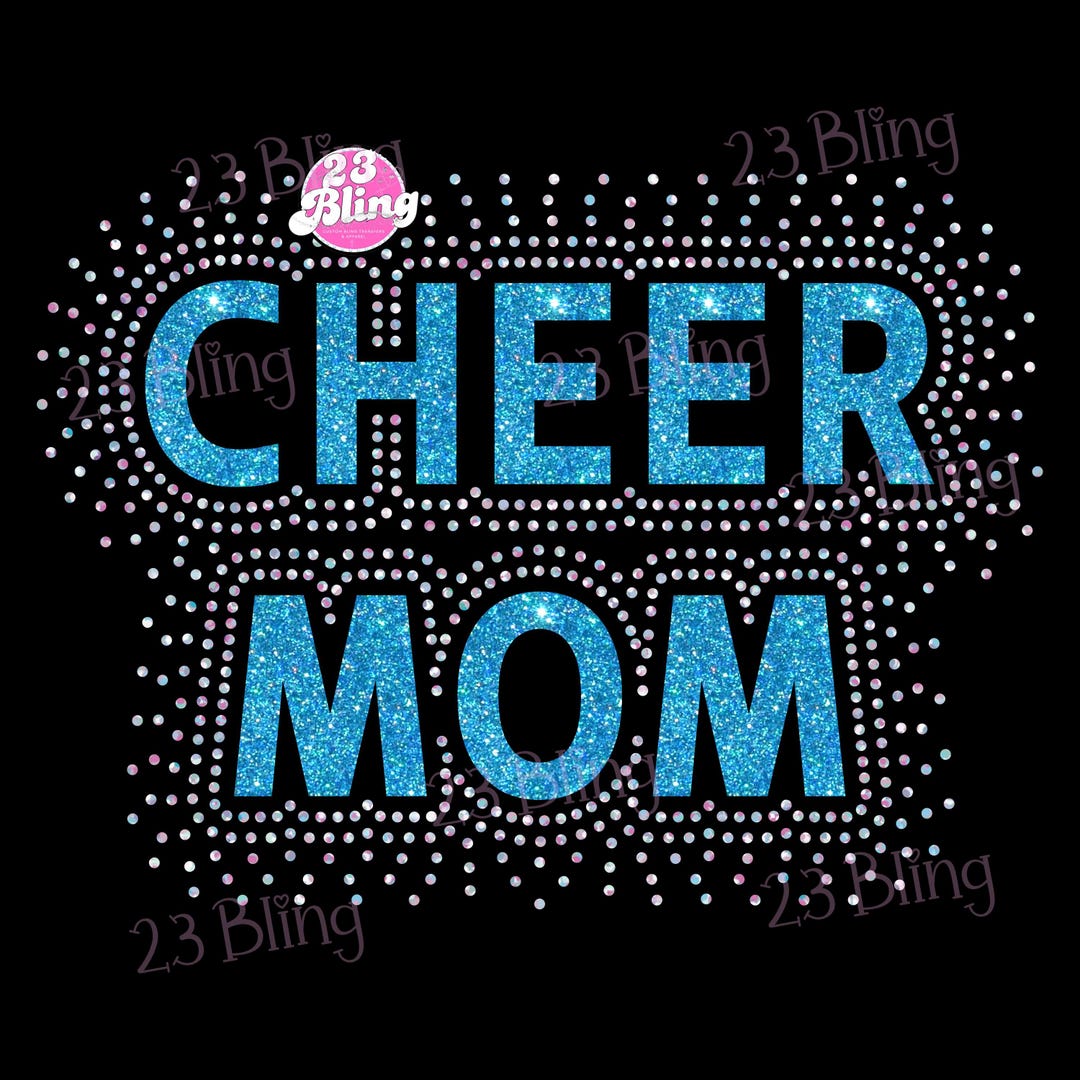 CHEER MOM - 10ss Rhinestone/svg Instant Download Template: Diy, CHEER ...