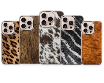 Tierdruck-Handyhülle | Leopard, Tiger, Kuh, Wolf Design