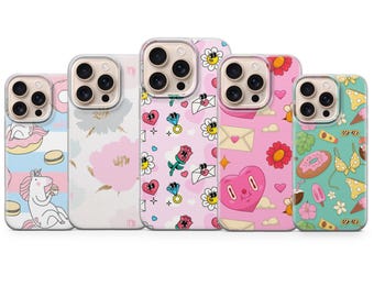 Girly Phone Case - Soft Pastel Trendy Patterns