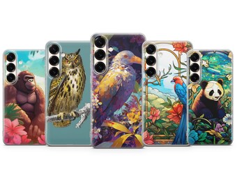 Bunt Glasmalerei Tier Handyhülle — Bunte Wildlife Art