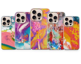 Bunte Abstrakte Kunst Handyhülle - Lebendiges, Modernes Design Cover