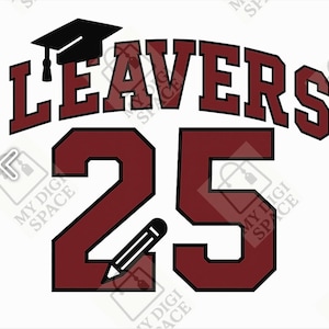 Varsity style Leavers 2025 PNG