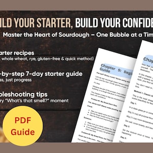 Easy Sourdough Baking eBook – Starter to Bread, Buns, Pizza & More | Sourdough for Beginner PDF