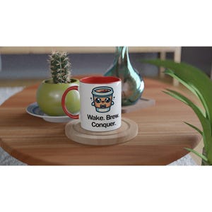 Taza de café con dibujos animados: divertida y colorida para tu café matutino. Apta para lavavajillas y microondas.