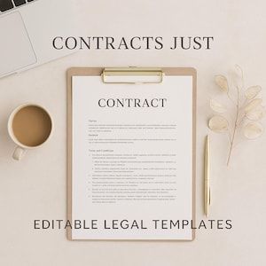 Editable Attorney-Drafted Contract Template | Legal Agreement for Small Businesses | Instant Download