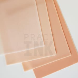 Tattoo Practice Skin 4-pack – 3 mm Practink artificial skin set for tattoo practice – fake skin silicone
