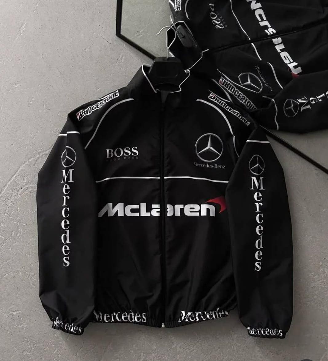 Mercedes-Benz F1 チーム　レーシングジャケット 黒 楽天市場】古着 メルセデスベンツ MERCEDES BENZ 中綿入り