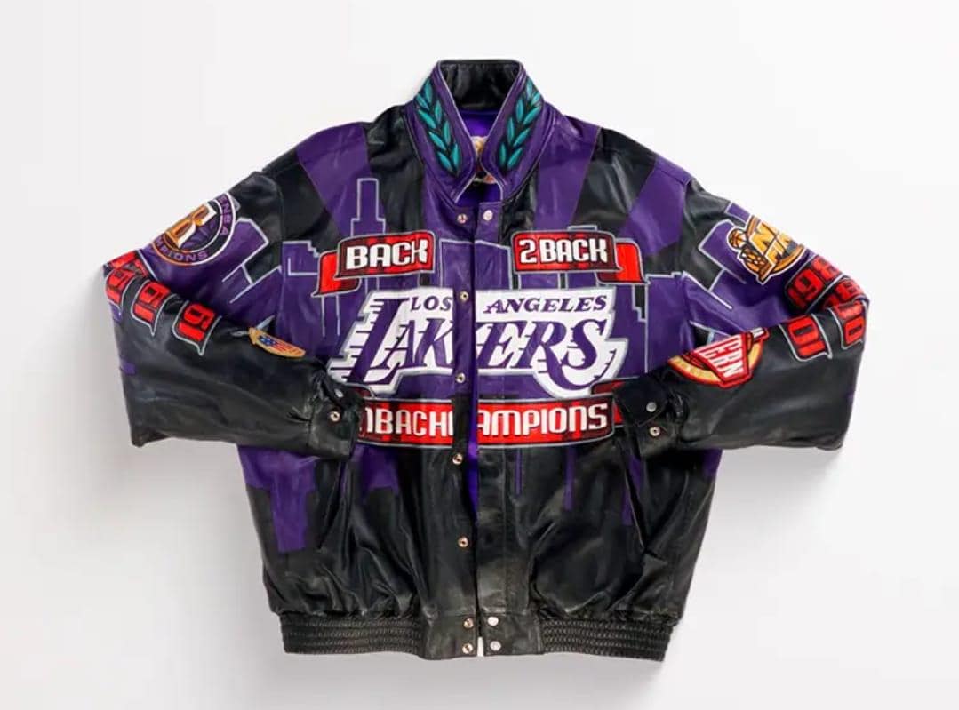 LOS ANGELES LAKERS Back 2 Back 2001 Champions Real Cowhide Leather