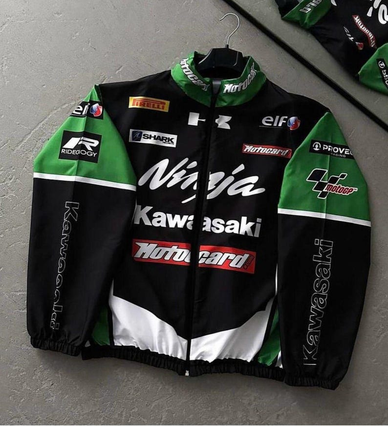 Vintage Ninja Kawasaki Formula One Racing Jacket New Condition All ...