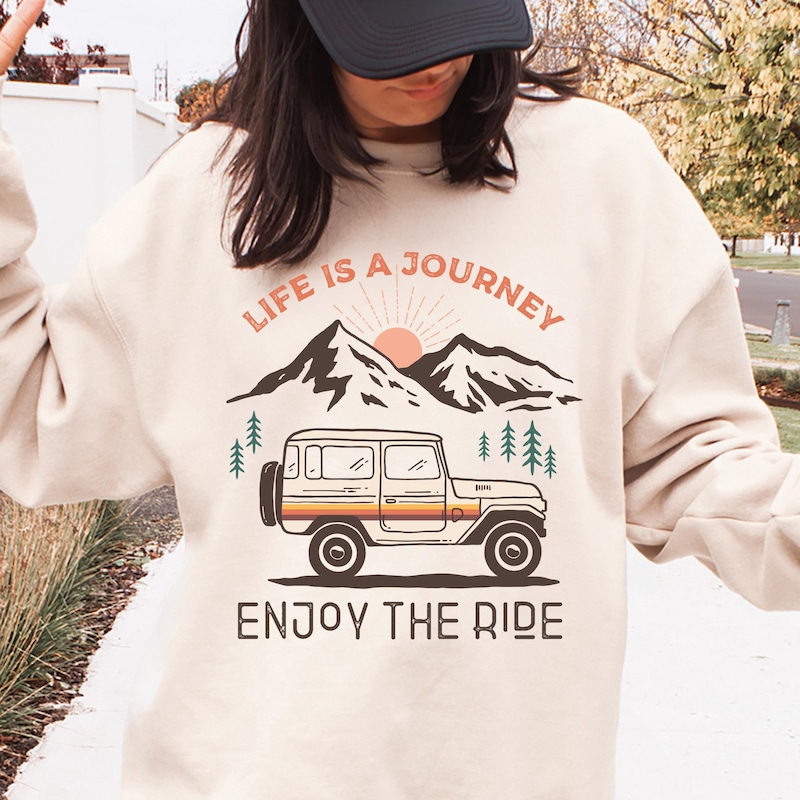 Enjoy The Ride Crew Sweatshirt Mustard