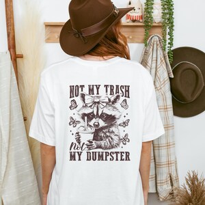 Lustiges Waschbär Shirt, nicht mein Trash Shirt, Komfort Farben, sarkastischer Spruch, Waschbär Meme Shirt, lustiges Frauen Shirt, Frauen Tshirt, trendiges Shirt