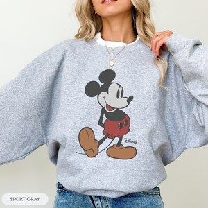 Sudadera vintage de Mickey Mouse de Disney, camiseta vintage de Mickey Mouse de Disney, sudadera de vacaciones de Disneyworld, suéter retro de Disney imagen 4
