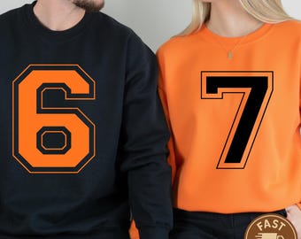 6 7 Costume Shirts, 6 7 Halloween Sweatshirt, Funny Matching Shirt, Halloween Costume Shirt, 67 Trend Tee, Six Seven Meme Tshirt