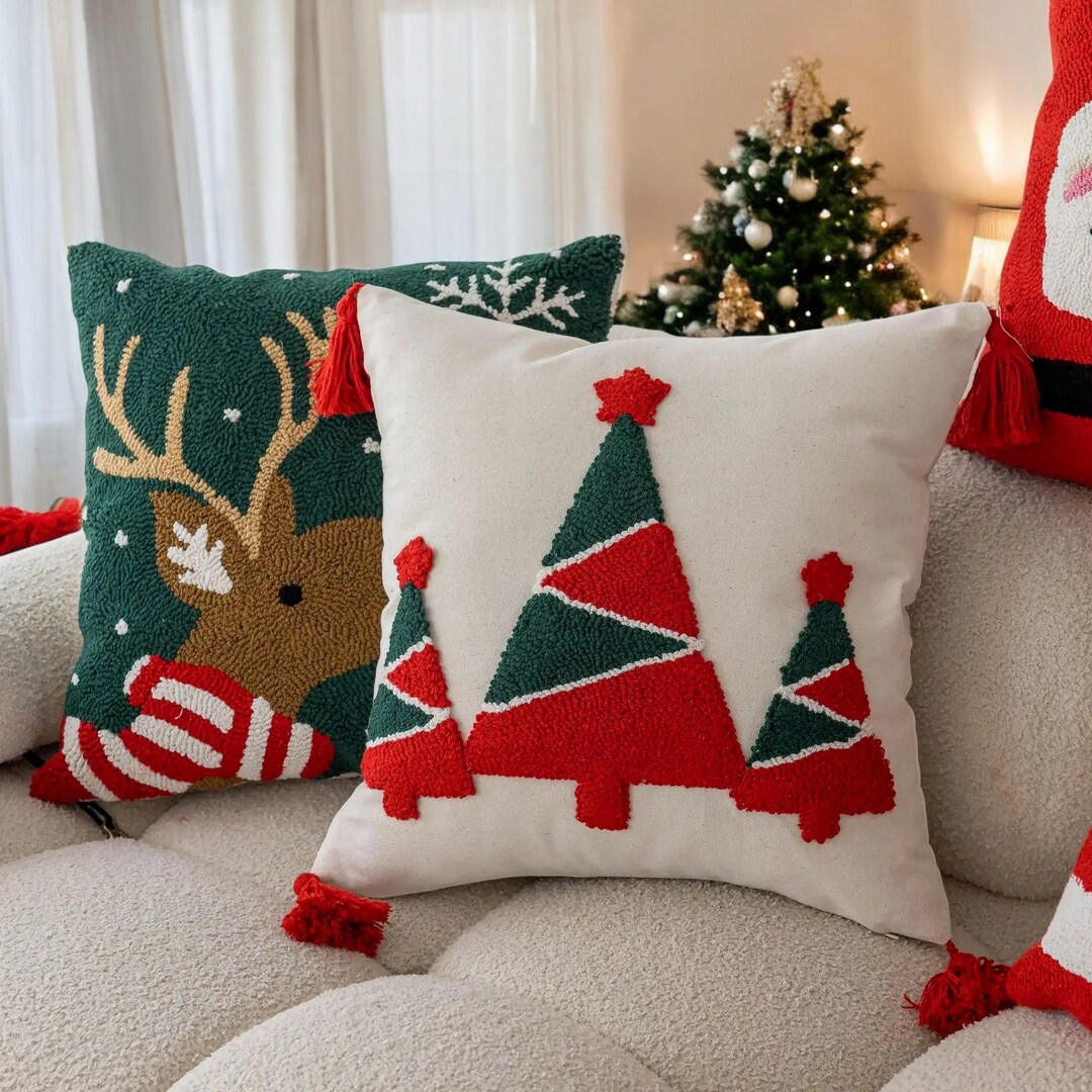 クッションカバー クリスマス 刺繍 Amazon.co.jp: クロスステッチ