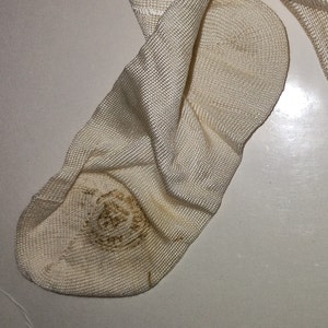 Vintage Children's Stockings Socks Silk Set of 2 White 1920 1930 image 5