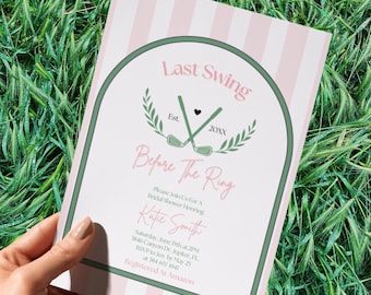 Golf Bridal Shower Invitation: Last Swing Before the Ring (Printable Template)