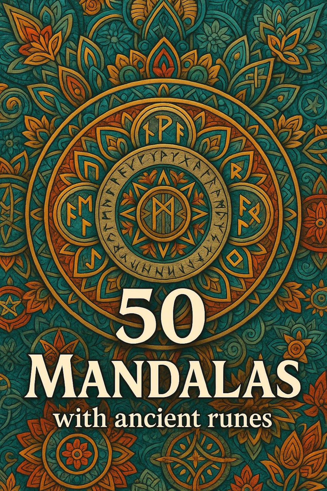 Mandala Rune 50 Ancient Rune Mandalas – Printable Adult Coloring Book PDF | Mystical ...