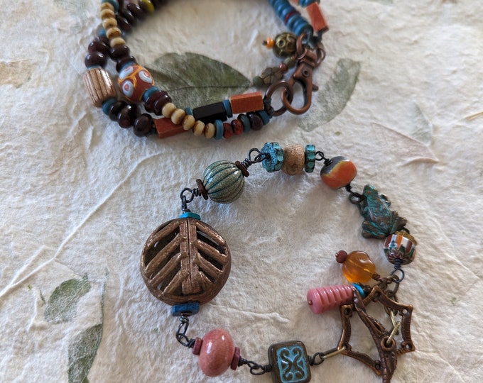 Melody and Counterpoint: rustic bracelets by alienBeadings