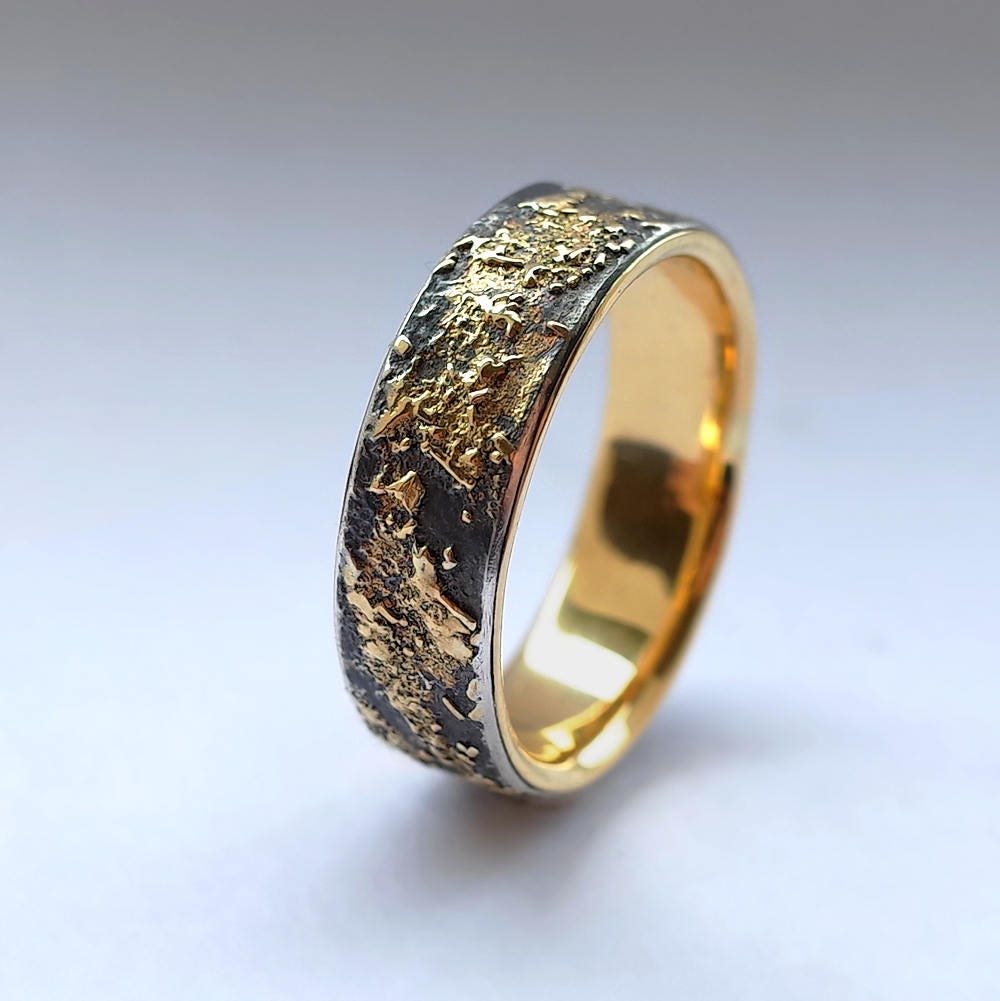 Gold Chaos With Gold Lining 6mm Wide Unique Men's - Etsy UK