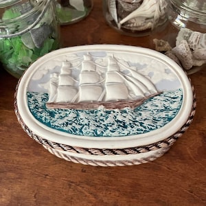 Cutter Ship Ceramic Trinket Box