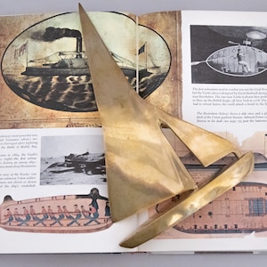 Vintage Brass Sailboat