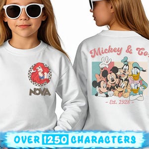 Checkered Mickey And Friends Kids Shirt, Toddler Boy Gift, Minnie Mouse, Mickey And Co T-Shirt, Disney Birthday Boy Girl Sweatshirt